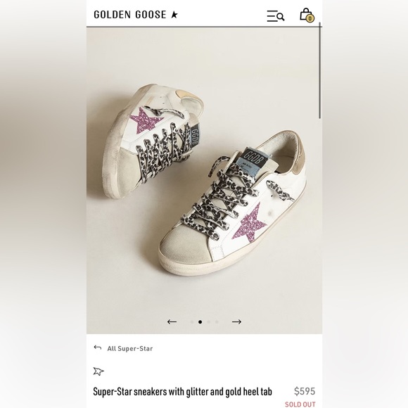 Golden Goose Sneakers Super-Star sneakers with glitter and gold heel tab - Picture 7 of 7